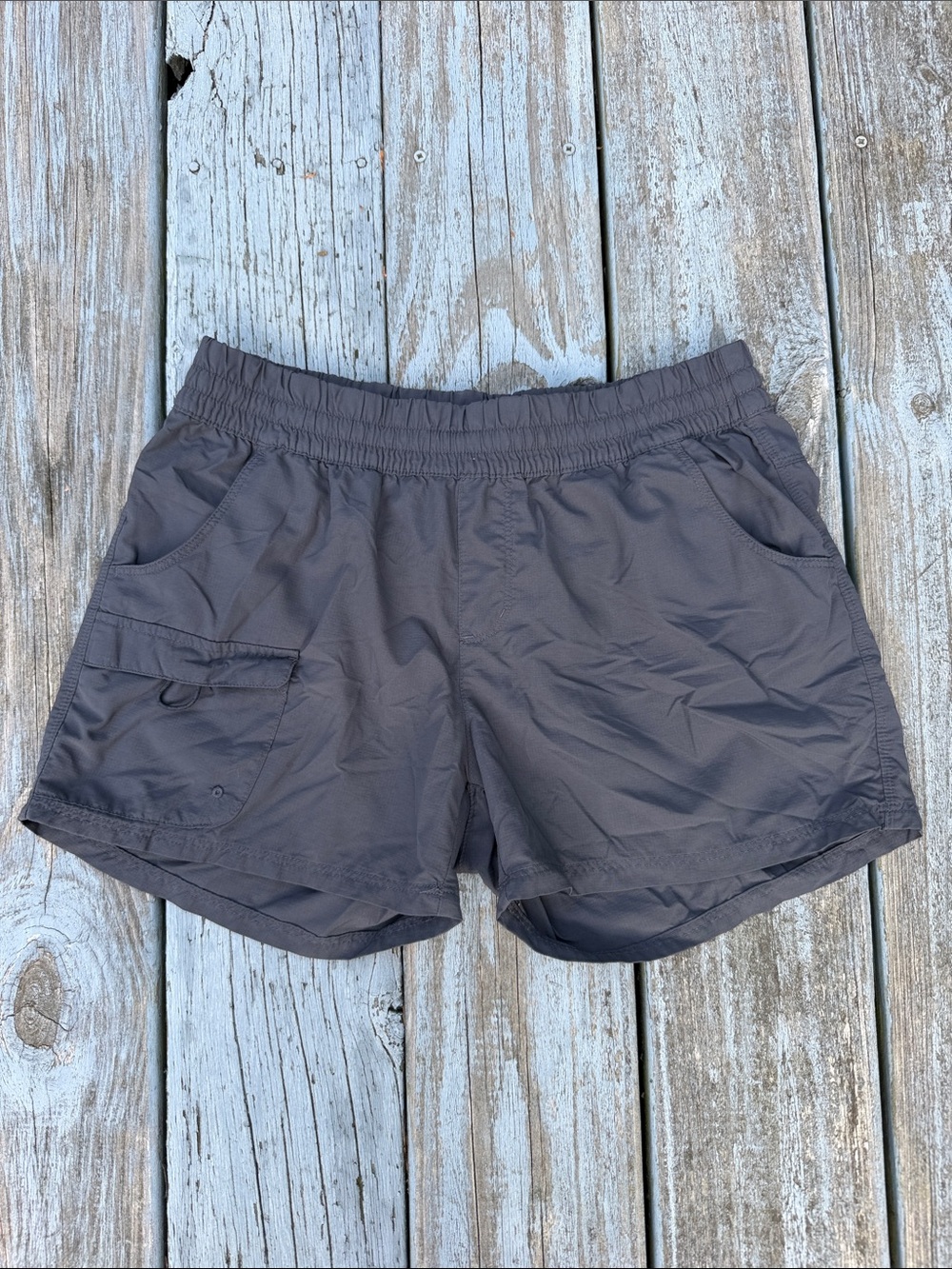 Columbia Women’s Gray Elastic-Waist Hybrid Shorts Hiking